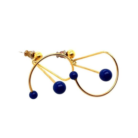 Blue Dangle Earrings  - Picture 3 of 4